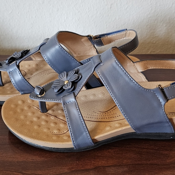 Womens orthotic arch support flip flop sandals - Picture 3 of 14